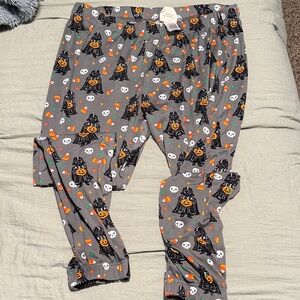 munki munki Star Wars Halloween Pajama Pants - Gray with Orange and White